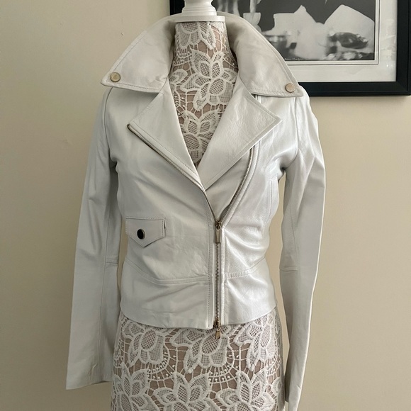 New Real leather jacket AnnaRita N size S EU 40 made in Italy org $559 - Picture 2 of 15
